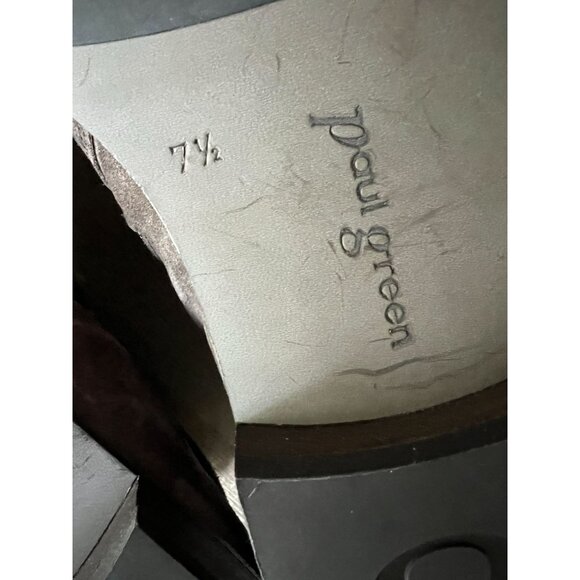 Paul Green Reeve Booties Taupe Suede Ankle Boots W/ Buckle Size UK 7.5/ US 10 - Picture 8 of 9